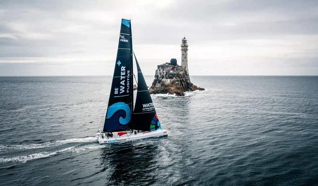 Canada Ocean Racing Be Water Positive boat sailing lighthouse