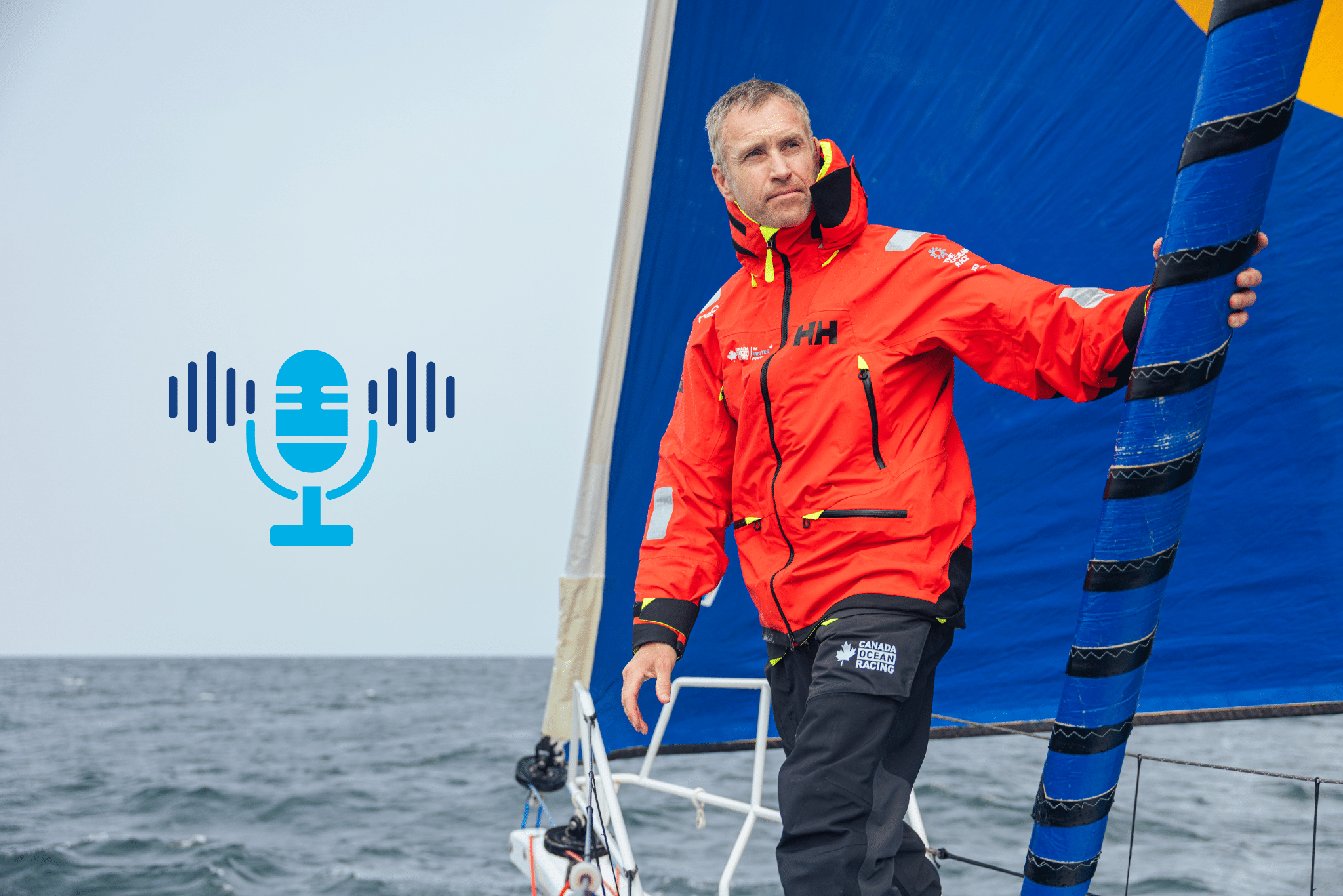 Scott Shawyer aboard Emira IV, an IMOCA foiling boat